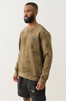 DEBOSSED LOGO RAW TRIM SWEATSHIRT, image 3