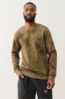 DEBOSSED LOGO RAW TRIM SWEATSHIRT, image 1