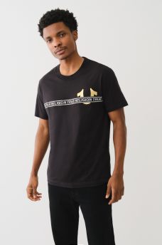 METALLIC LOGO TAPING TEE, image 2