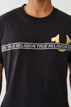 METALLIC LOGO TAPING TEE, image 1