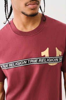 METALLIC LOGO TAPING TEE, image 1