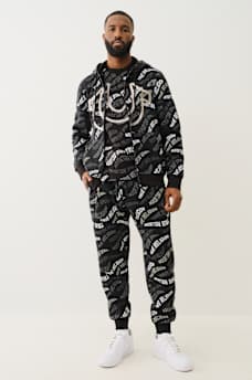 ALLOVER WAVY LOGO JOGGER, image 4