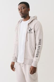 EMBOSSED TRIPLE STITCH ZIP HOODIE, image 3