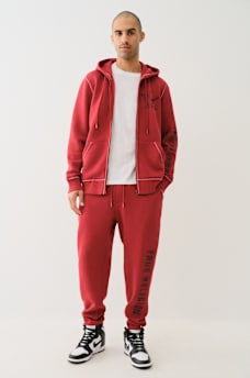 EMBOSSED TRIPLE STITCH ZIP HOODIE, image 6