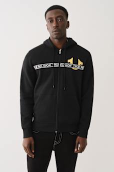 METALLIC LOGO TAPE TRIM ZIP HOODIE, image 2