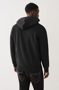 METALLIC LOGO TAPE TRIM ZIP HOODIE, image 4