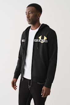 METALLIC LOGO TAPE TRIM ZIP HOODIE, image 5