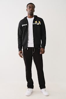 METALLIC LOGO TAPE TRIM ZIP HOODIE, image 6