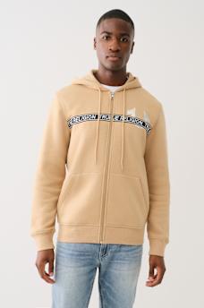 METALLIC LOGO TAPE TRIM ZIP HOODIE, image 2