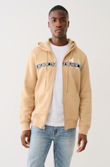 METALLIC LOGO TAPE TRIM ZIP HOODIE, image 3