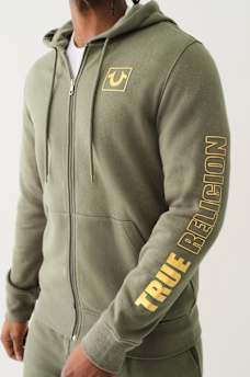 HIGH DENSITY LOGO ZIP HOODIE, image 1