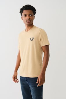 DISTRESSED PUFF PRINT LOGO TEE