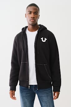 SHERPA PUFF PRINT LOGO ZIP HOODIE, image 3