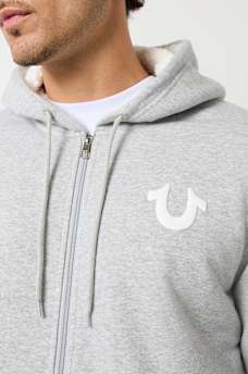 SHERPA PUFF PRINT LOGO ZIP HOODIE, image 2