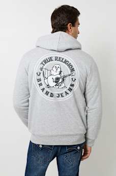 SHERPA PUFF PRINT LOGO ZIP HOODIE, image 4
