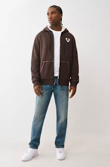 SHERPA PUFF PRINT LOGO ZIP HOODIE