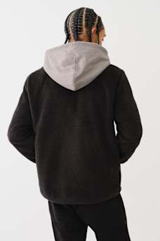 CONTRAST SHERPA HOODED JACKET, image 3