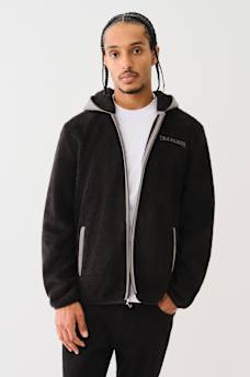 CONTRAST SHERPA HOODED JACKET, image 1