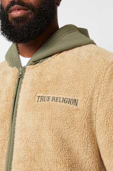 CONTRAST SHERPA HOODED JACKET, image 3