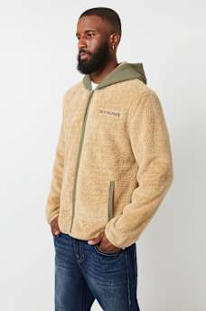 CONTRAST SHERPA HOODED JACKET, image 5