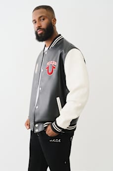 TRUE LOGO PATCH VARSITY JACKET, image 4