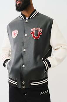 TRUE LOGO PATCH VARSITY JACKET, image 1