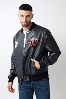 TRUE LOGO PATCH VARSITY JACKET