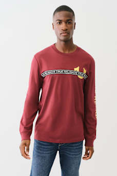 METALLIC TAPING LONG SLEEVE TEE, image 1