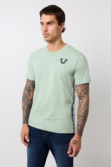 TRUE RELIGION CONTRAST TAPING TEE, image 4