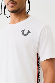 TRUE RELIGION CONTRAST TAPING TEE, image 1