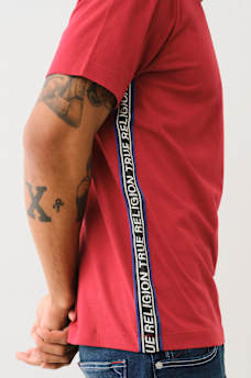 TRUE RELIGION CONTRAST TAPING TEE, image 3