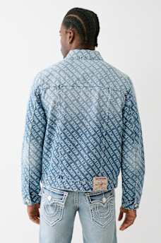ALLOVER LOGO DENIM JACKET, image 2