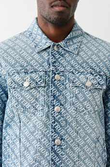 ALLOVER LOGO DENIM JACKET, image 4