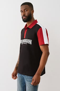 COLORBLOCK RELAXED POLO SHIRT, image 3