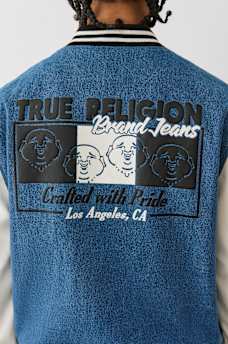 BUDDHA DENIM VARSITY JACKET, image 5