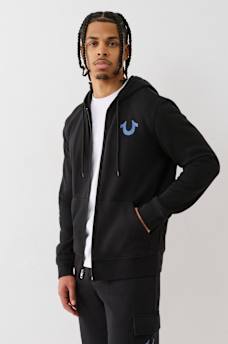 STUDDED RETRO LOGO ZIP HOODIE, image 3