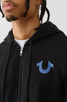 STUDDED RETRO LOGO ZIP HOODIE, image 4