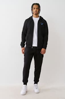 STUDDED RETRO LOGO ZIP HOODIE, image 6