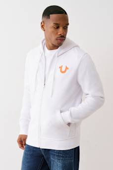 STUDDED RETRO LOGO ZIP HOODIE, image 2
