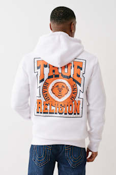 STUDDED RETRO LOGO ZIP HOODIE, image 1