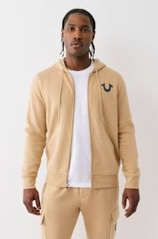 STUDDED RETRO LOGO ZIP HOODIE, image 2