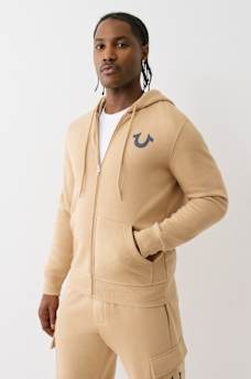 STUDDED RETRO LOGO ZIP HOODIE, image 3