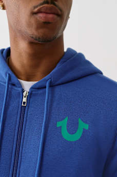 STUDDED RETRO LOGO ZIP HOODIE, image 4