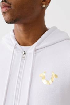 METALLIC BUDDHA ZIP HOODIE, image 4