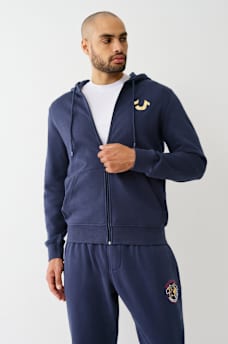 METALLIC BUDDHA ZIP HOODIE, image 2