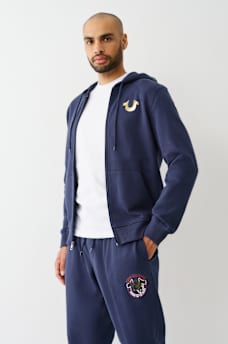 METALLIC BUDDHA ZIP HOODIE, image 3