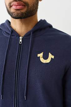 METALLIC BUDDHA ZIP HOODIE, image 4