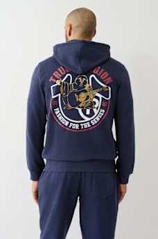 METALLIC BUDDHA ZIP HOODIE, image 1