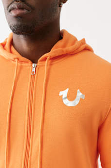 METALLIC BUDDHA ZIP HOODIE, image 4