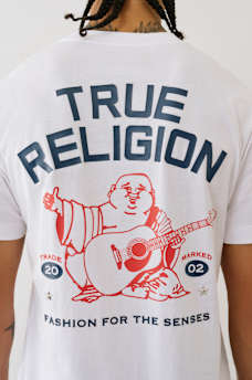 TRUE RELIGION STACKED LOGO TEE, image 1